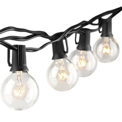33FT LED Bulb String Lights, 4.5V Solar Powered Bulb String Lights
